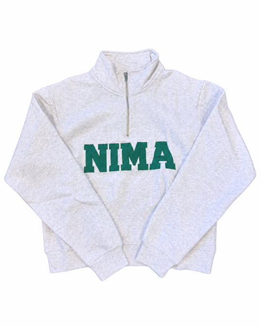 NIMA Grey Quarter Zip
